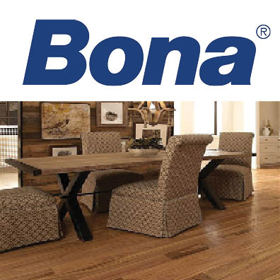 Bona Floor Care Products Logo and Floor Image