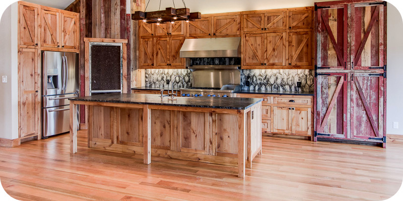 Pallmann Wood Floor Treatments on Wood Floor in a Cournty Style Kitchen