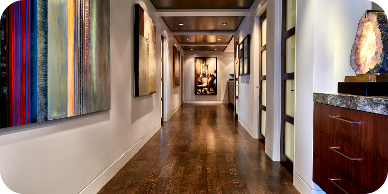 Pallmann Wood Floor Products used in a Residential Hallway